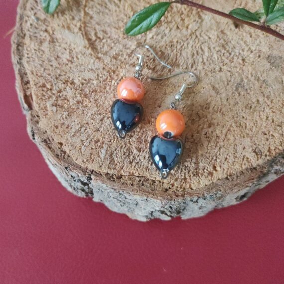 Orecchini Cuore di Ceramica