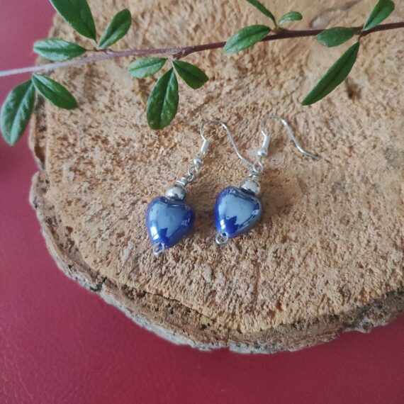Orecchini Cuore di Ceramica