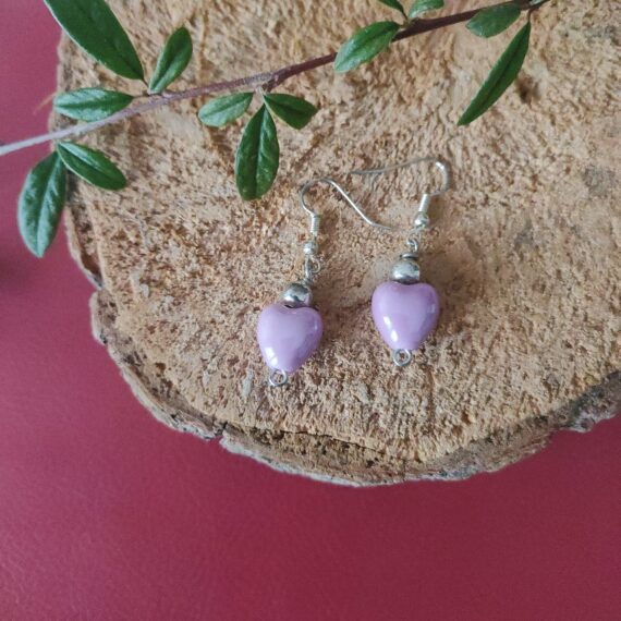 Orecchini Cuore di Ceramica