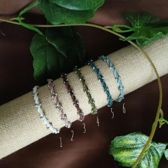 Braccialetti Basic "Silver" in Macramè