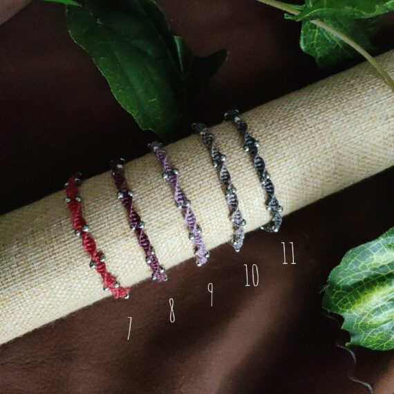 Braccialetti Basic "Silver" in Macramè